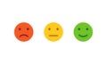 Feedback emoji icon. Clipart image