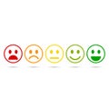 Feedback emoticon flat design icon set. Vector Royalty Free Stock Photo