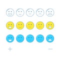 Feedback emoticon scale. Royalty Free Stock Photo