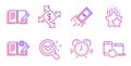 Feedback, Fast payment and Time management icons set. Vector