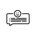 Black line icon for Feedback, assessment and comment Royalty Free Stock Photo