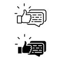 Feedback icon vector set. client review illustration sign collection. recognition symbol.