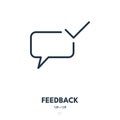 Feedback Icon. Vote, Rating, Comment. Editable Stroke. Vector Icon