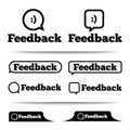 Feedback labels. Feedback tags. Feedback tab. Royalty Free Stock Photo