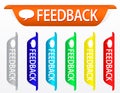 Feedback labels and stickers color set