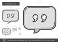 Feedback line icon.