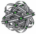 Feedback Loop Comments Response Roads Words Royalty Free Stock Photo