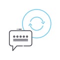 feedback loop line icon, outline symbol, vector illustration, concept sign