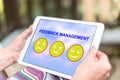 Feedback management concept on a tablet Royalty Free Stock Photo
