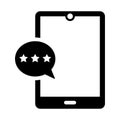 Feedback, message, review black icon