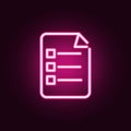 Feedback neon icon. Elements of education set. Simple icon for websites, web design, mobile app, info graphics Royalty Free Stock Photo