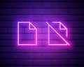 Feedback neon icon. Elements of education set. Simple icon for websites, web design, mobile app, info graphics isolated Royalty Free Stock Photo