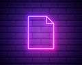Feedback neon icon. Elements of education set. Simple icon for websites, web design, mobile app, info graphics isolated Royalty Free Stock Photo
