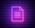 Feedback neon icon. Elements of education set. Simple icon for websites, web design, mobile app, info graphics isolated Royalty Free Stock Photo