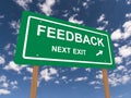 Feedback next exit road sign