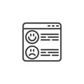 Feedback ranking line icon