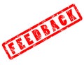 Feedback red stamp text on white background. feedback sign. feed Royalty Free Stock Photo