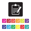 Feedback report icon set