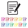 Feedback report icon set