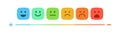 Feedback scale emoji concept illustration