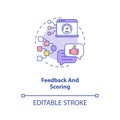 Feedback and scoring concept icon