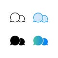Feedback set. Speech sign icon, vector design. Comment icon vector. Speech bubble icon symbol. Message - colorful vector icon Royalty Free Stock Photo