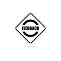 Feedback sign icon isolated on white background Royalty Free Stock Photo