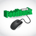 Feedback sign and mouse illustration design Royalty Free Stock Photo