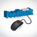 Feedback sign and mouse illustration design Royalty Free Stock Photo
