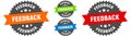 feedback sign. round ribbon label set. Seal Royalty Free Stock Photo