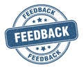 feedback stamp. feedback round grunge sign.