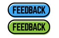 Feedback stamp on white Royalty Free Stock Photo