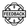 FEEDBACK stamp on white Royalty Free Stock Photo