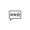 Feedback star line icon in simple design on a white background
