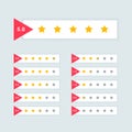 Feedback or star rating minimal symbol design