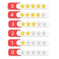 Feedback star rating symbol design, stock vector illustration