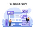 Feedback System concept. Flat vector illustration.