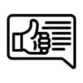feedback testimonial line icon vector illustration Royalty Free Stock Photo