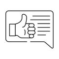 feedback testimonial line icon vector illustration Royalty Free Stock Photo