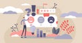 Feedback vector illustration. Flat tiny opinion research persons concept.