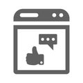 Feedback, web, comment icon. Gray vector graphics Royalty Free Stock Photo