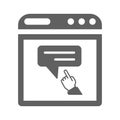 Feedback, web, comment icon. Gray vector graphics Royalty Free Stock Photo