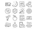 Feedback, Web lectures and Agent icons. Internet report, Creative idea and Speakers signs. Vector