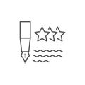 Feedback writing line outline icon