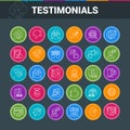 Feedbacks and ratings colorful icons