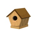 feeder bird house cartoon vector illustration