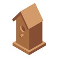 Feeder bird house icon, isometric style