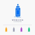 feeder, bottle, child, baby, milk 5 Color Glyph Web Icon Template isolated on white. Vector illustration