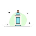 feeder, bottle, child, baby, milk Flat Color Icon Vector