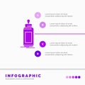 feeder, bottle, child, baby, milk Infographics Template for Website and Presentation. GLyph Purple icon infographic style vector